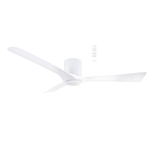 Martec Fresno DC 1320mm Hugger Ceiling Fan with LED Light Matt