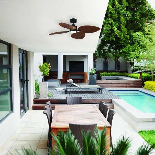 Martec Kingston DC 1260mm WIFI Remote Control Ceiling Fan with LED Light Old Bronze