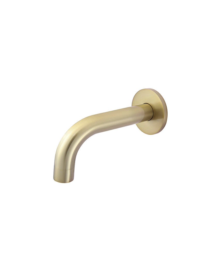 Meir Round Curved Basin Wall Spout - Tiger Bronze (MBS05-130-BB)