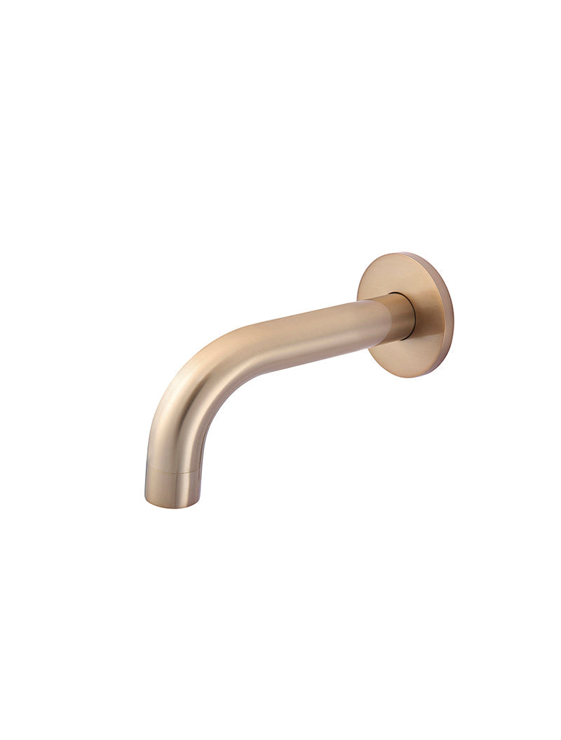 Meir Round Curved Basin Wall Spout - Champagne (MBS05-130-CH)