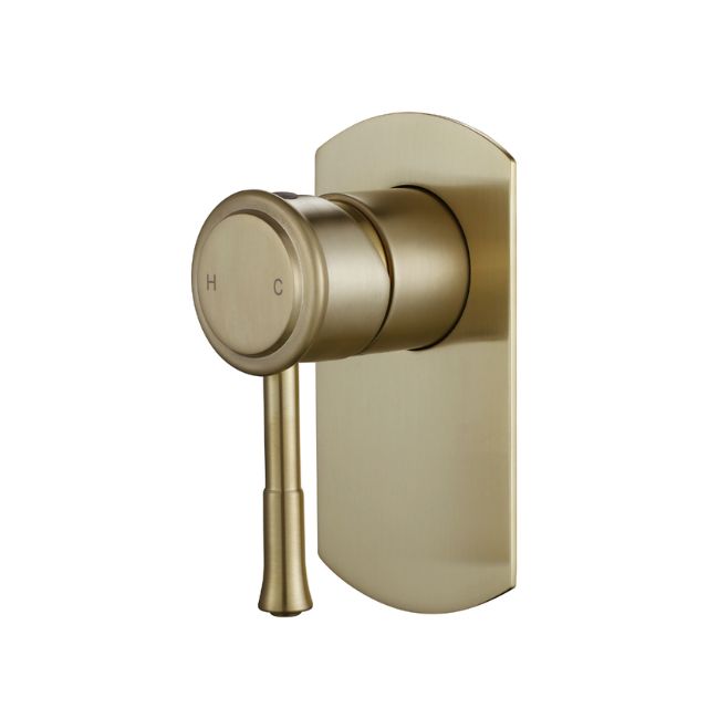 Modern National Montpellier Shower Mixer Brushed - Full Kit