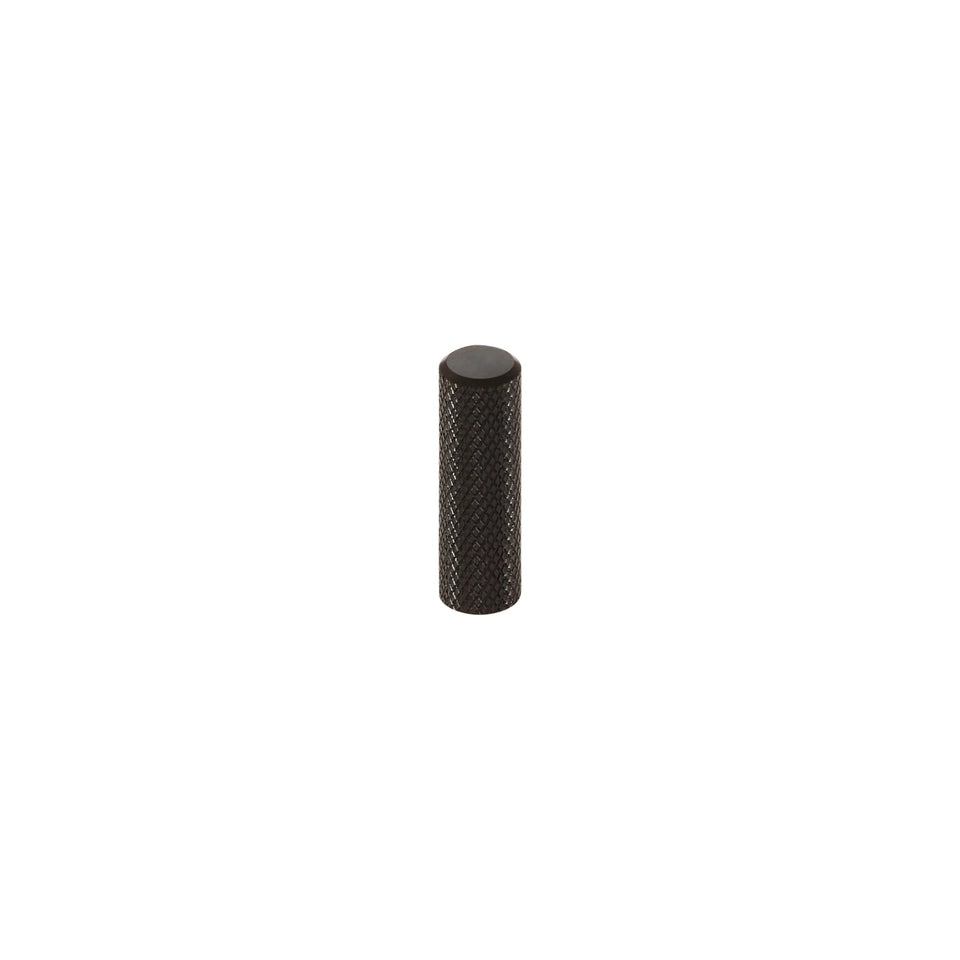 Momo Handles Graf Knurled Cylinder Knob 10mm Brushed Black