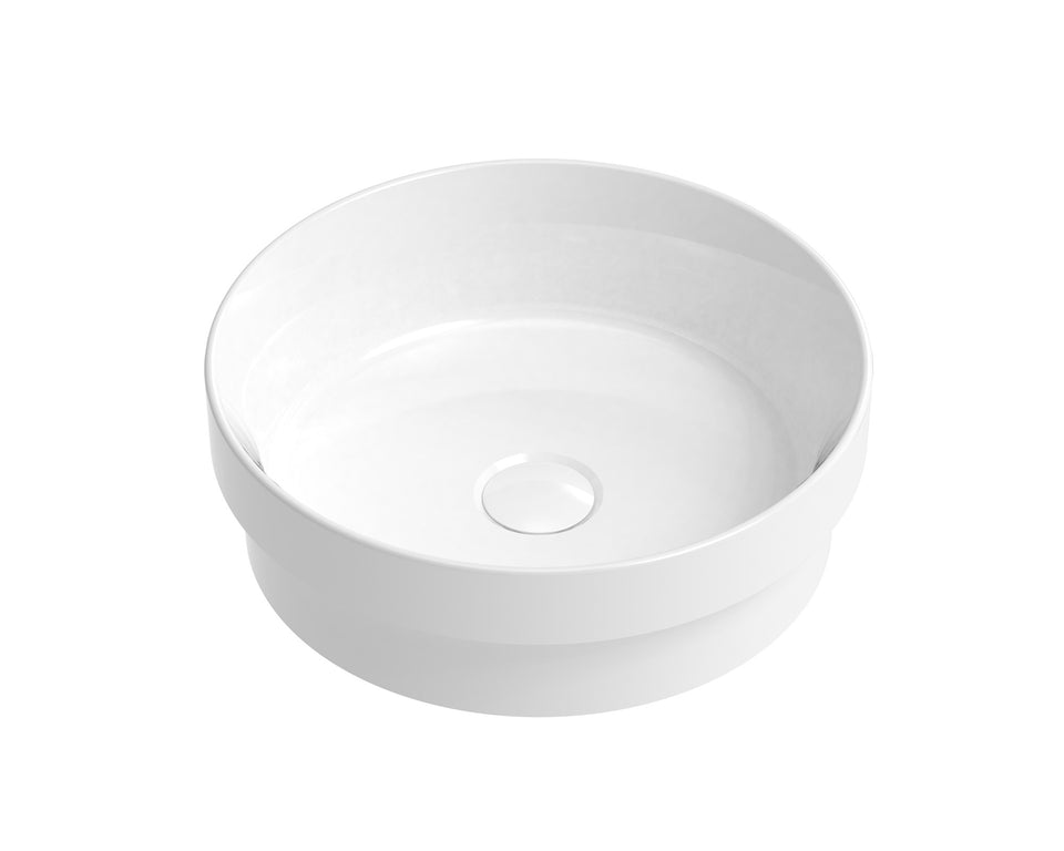 ADP Monica 355mm Semi Inset Basin Gloss White