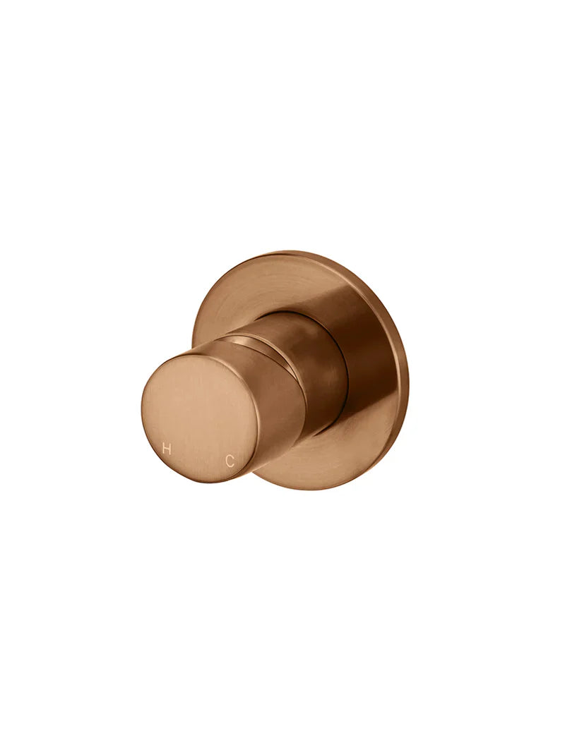 Meir Round Wall Mixer Pinless Handle Lustre Bronze