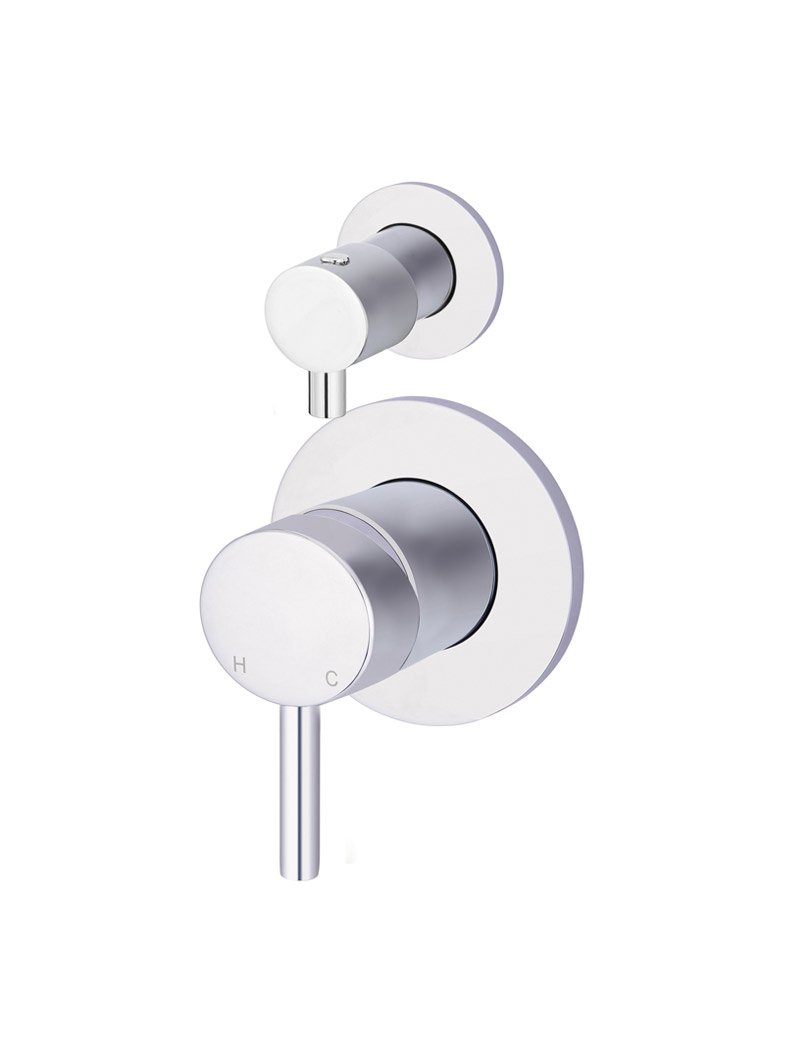 Round Diverter Mixer - Polished Chrome