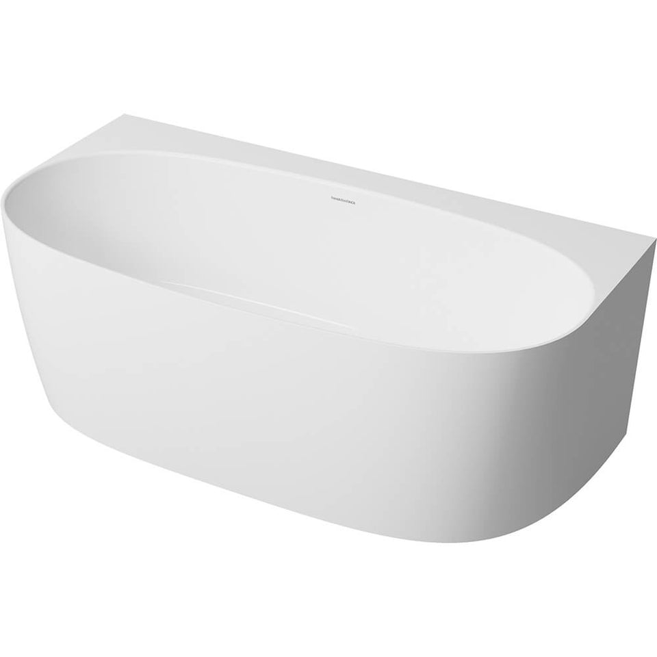 Turner Hastings Narva 158 x 86 MagnaCast Back To Wall Bath - Matte White (NA1580MCB)