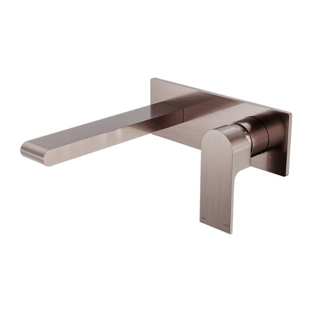 Nero Bianca Wall Basin/Bath Mixer 230mm Brushed Bronze