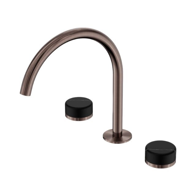 Nero Serenity Bath/Kitchen Set Arc Spout With Marquina Black Handle
