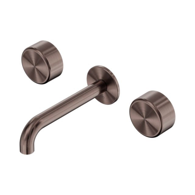 Nero Serenity Wall Basin Set Spout With Nero Metal Handles