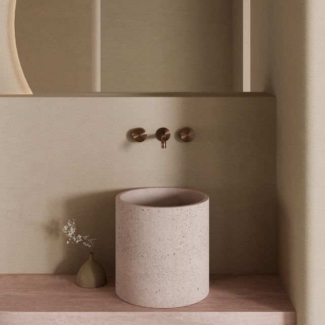 Nero Serenity Wall Basin Set Spout With Nero Metal Handles
