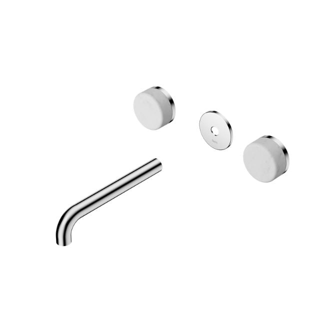 Nero Serenity Wall Basin Set 160/185/220mm Spout With Carrara Handle Trim Kit Only Chrome