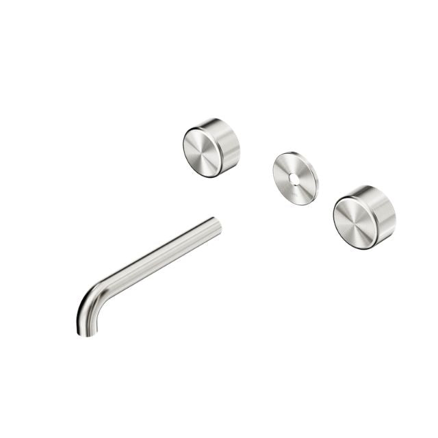 Nero Serenity Wall Basin Set 160/185/220mm Spout With Metal Handle Trim Kit Only Brushed Nickel