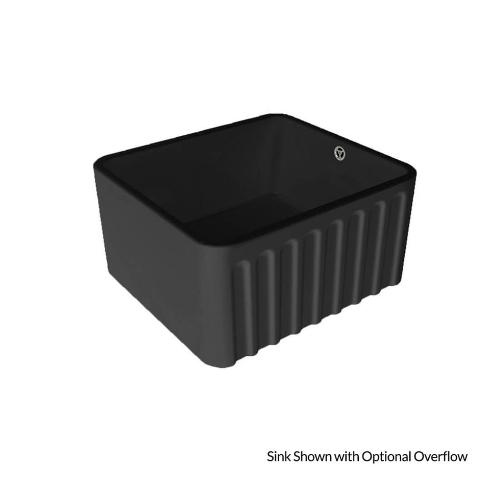 Turner Hastings Novi 50 x 46 Fine Fireclay Matte Black Farmhouse Butler Sink (NO50FS-MB) 3