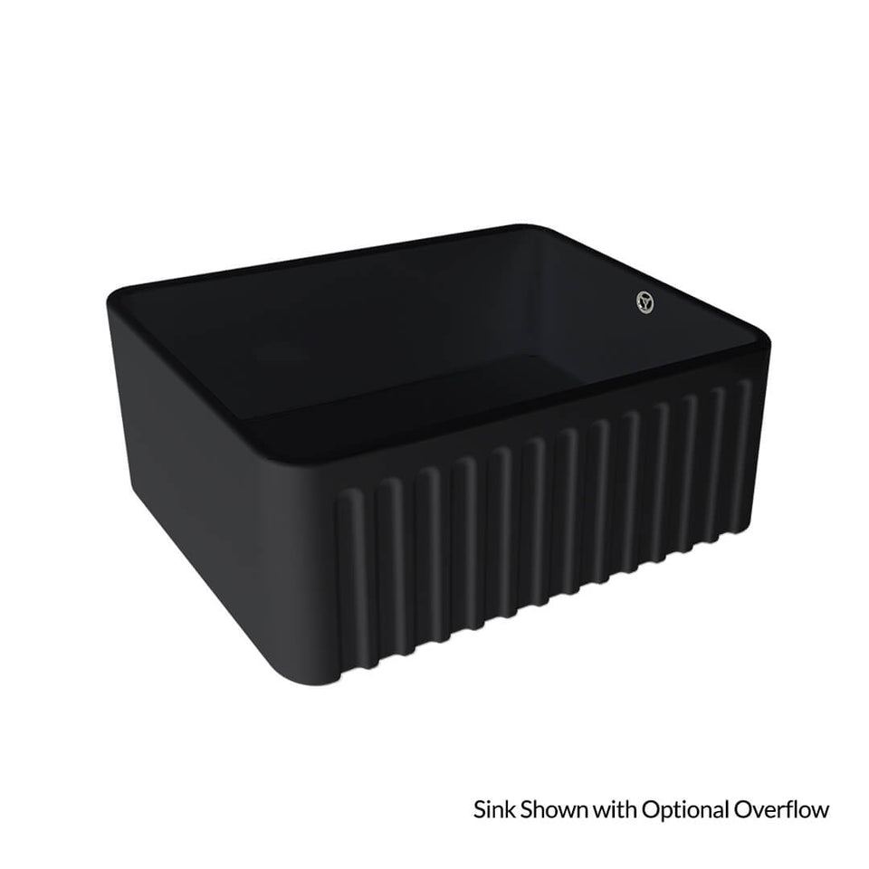 Turner Hastings Novi 60 x 46 Fine Fireclay Farmhouse Butler Sink - Matte Black (NO60FS-MB)