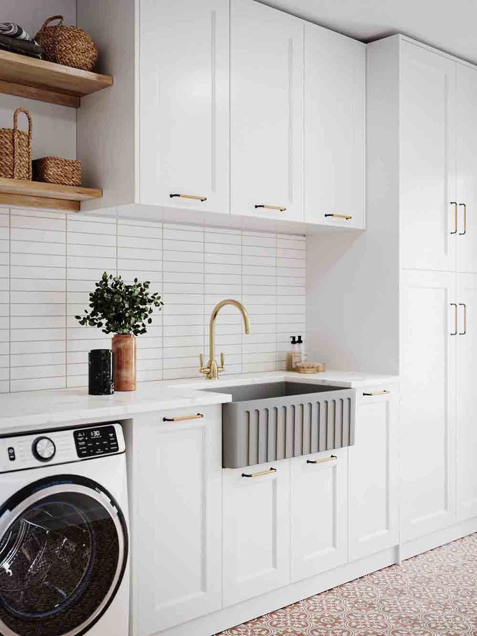 Turner Hastings Novi 75 x 46 Fine Fireclay Concrete Look Farmhouse Butler Sink (NO754FS-CL) 4