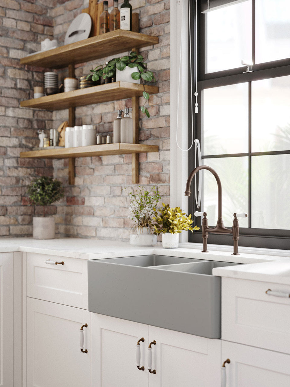 Turner Hastings Novi 85 x 46 Fine Fireclay Farmhouse Butler Sink