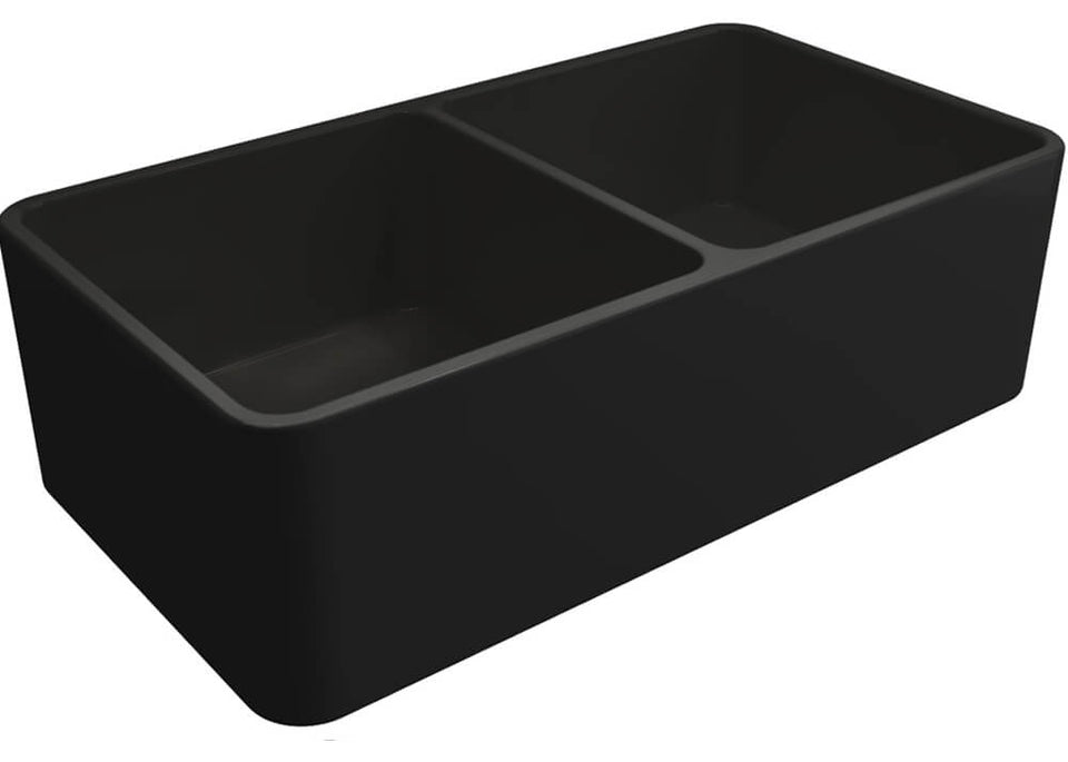 Turner Hastings Novi 85 x 46 Fine Fireclay Farmhouse Butler Sink - Matte Black (NO85FS-MB)