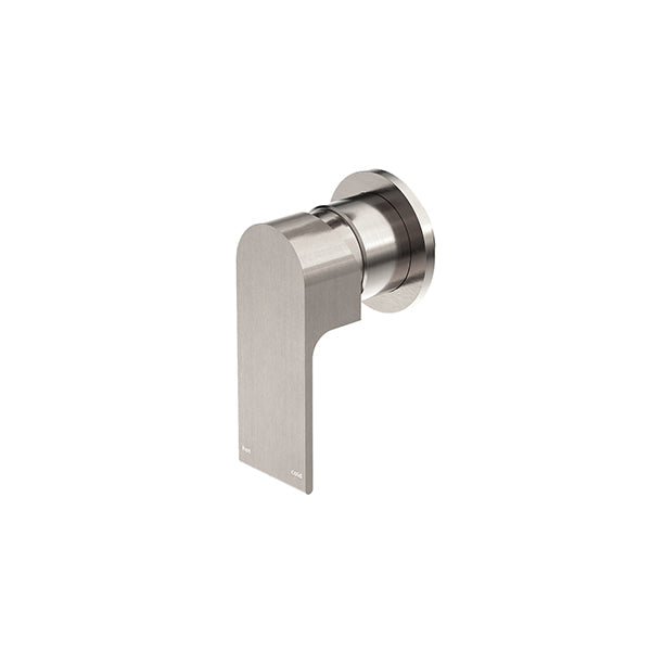 Nero Bianca Shower Mixer Round Plate - Brushed Nickel (NR321509dBN)