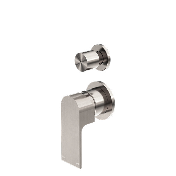 Nero Bianca Shower Mixer With Divertor Separate Plate - Brushed Nickel (NR321509gBN)