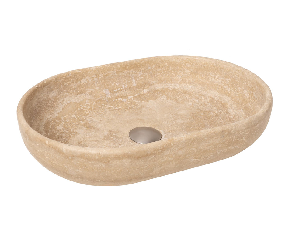 ADP Ollie 500 x 340 Above Counter Basin Travertine