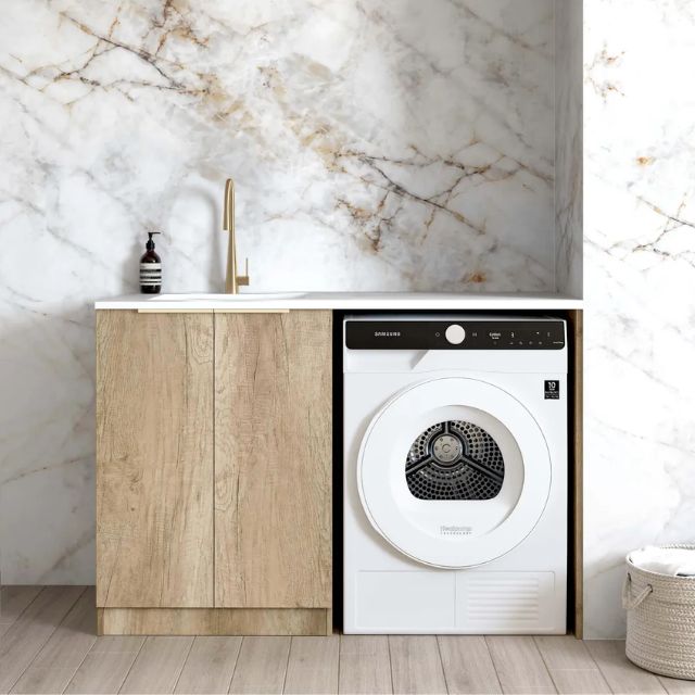 Otti Byron Natural Oak 1300mm Laundry Cabinet Set