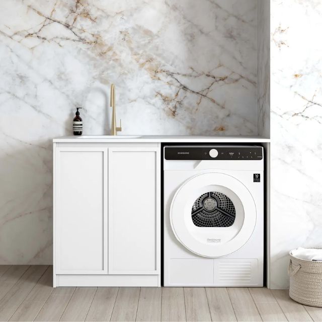 Otti Hampshire White 1300mm Laundry Cabinet Set