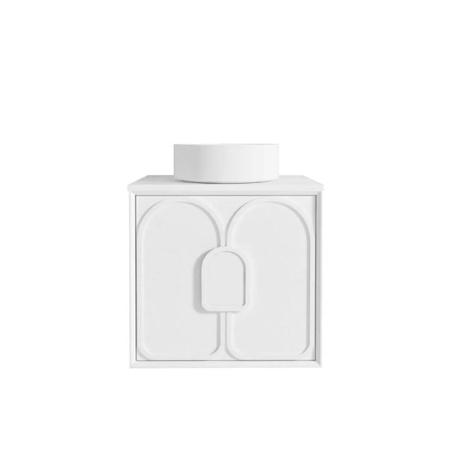 Otti Laguna Mk II Matte White Wall Hung Vanity with Matte White Top