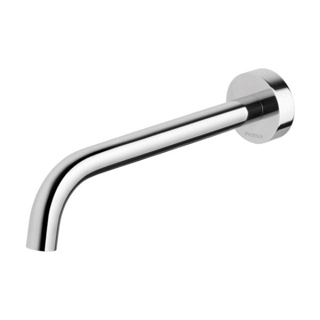 Phoenix Vivid Slimline Wall Bath Outlet 230mm Curved Chrome - Lead Free
