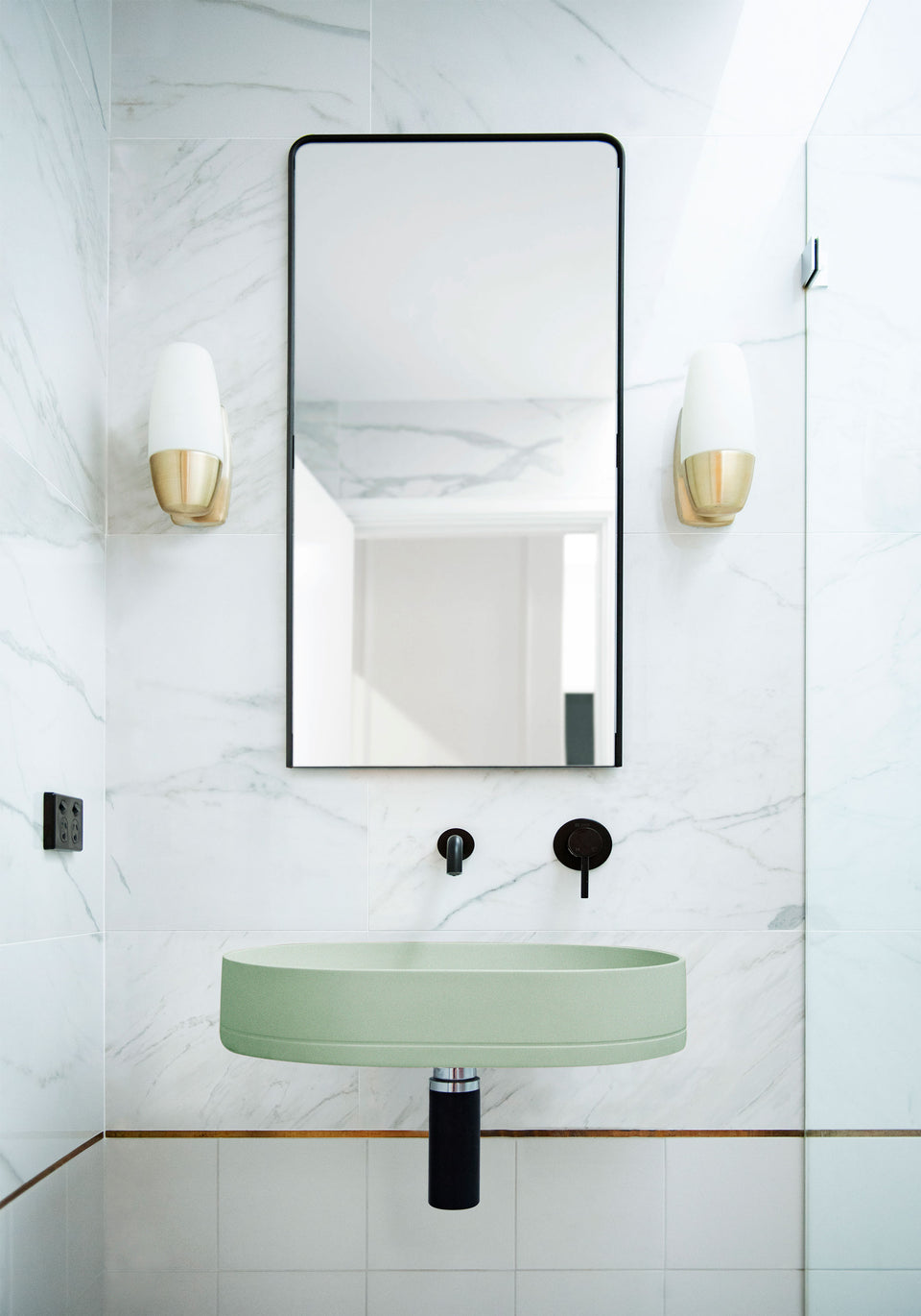 Nood Co Pill Basin - Wall Hung (Mint)