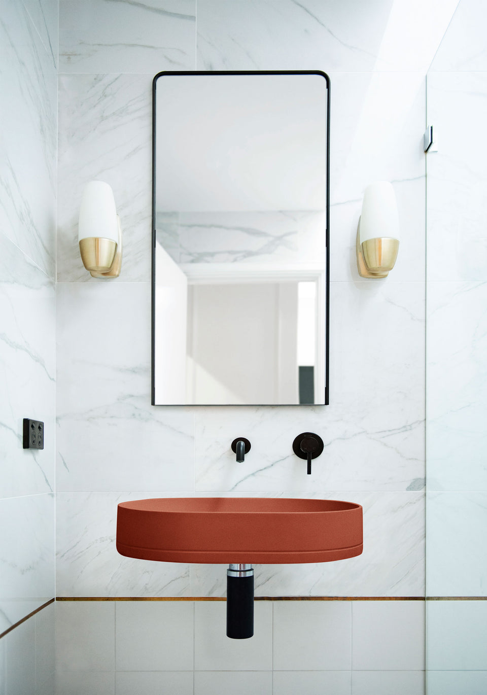 Nood Co Pill Basin - Wall Hung (Musk)
