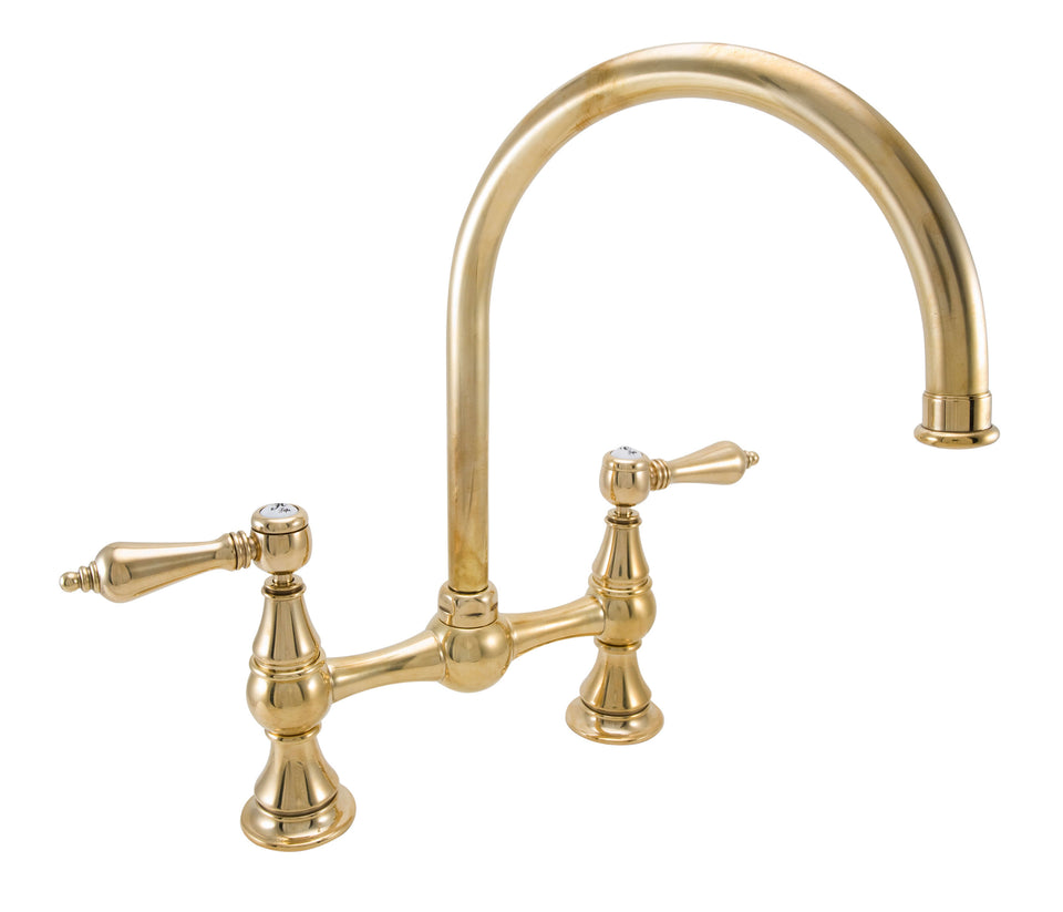 1901 Raw Brass Federation Kitchen Tap