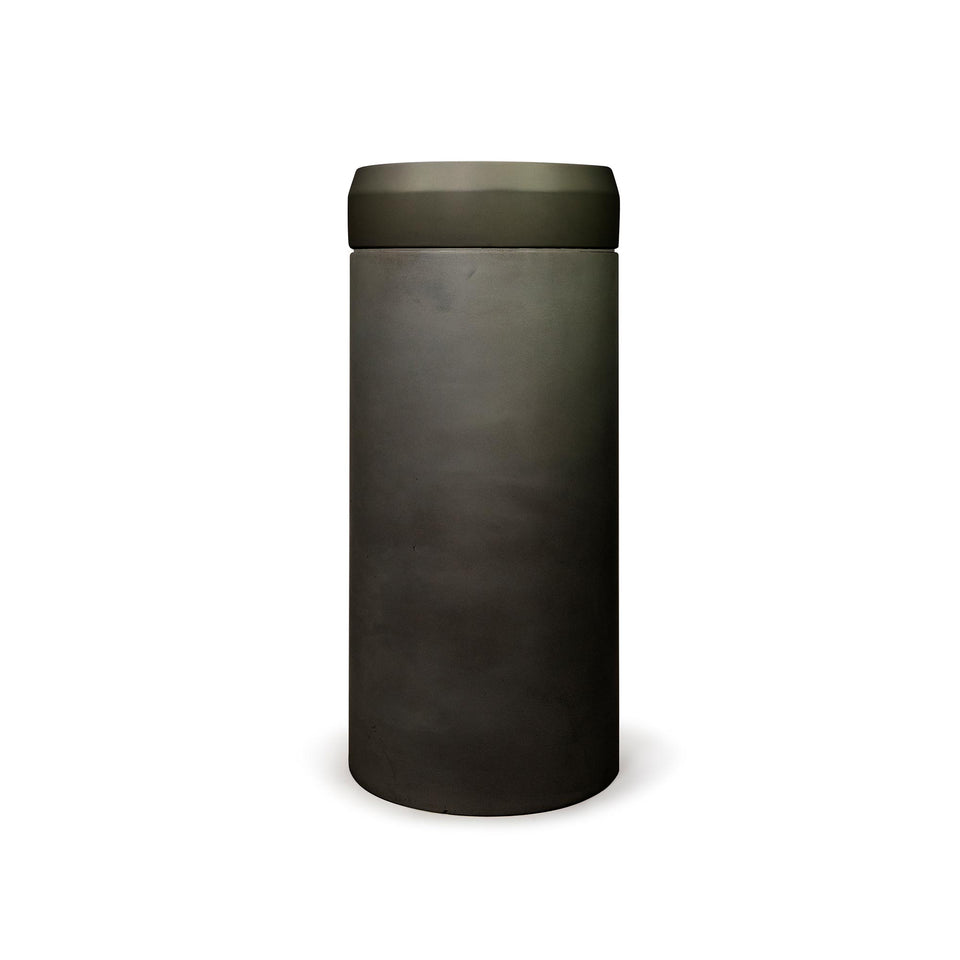 Nood Co Cylinder with Tray - Prism Circle Basin  (Charcoal,Musk)
