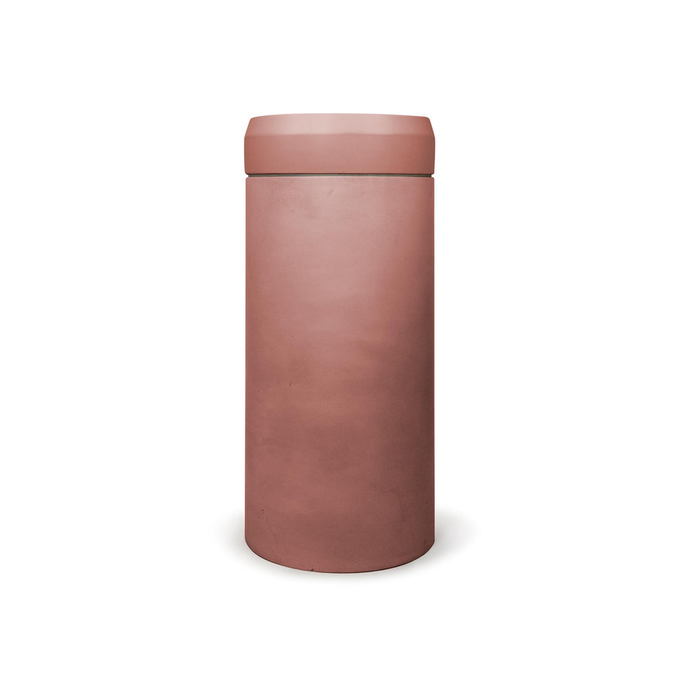 Nood Co Cylinder with Tray - Prism Circle Basin  (Musk,Blush Pink)