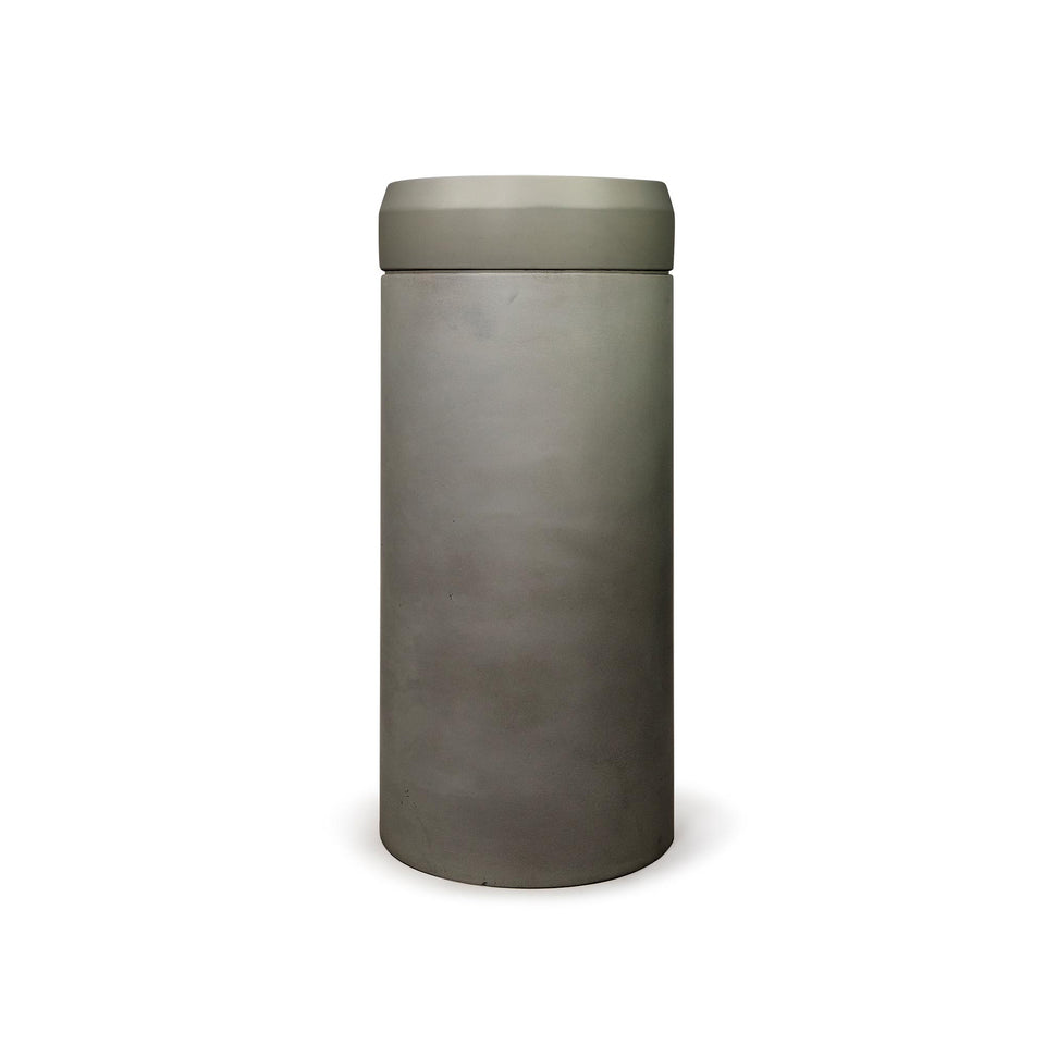 Nood Co Cylinder with Tray - Prism Circle Basin  (Mid Tone Grey,Clay)