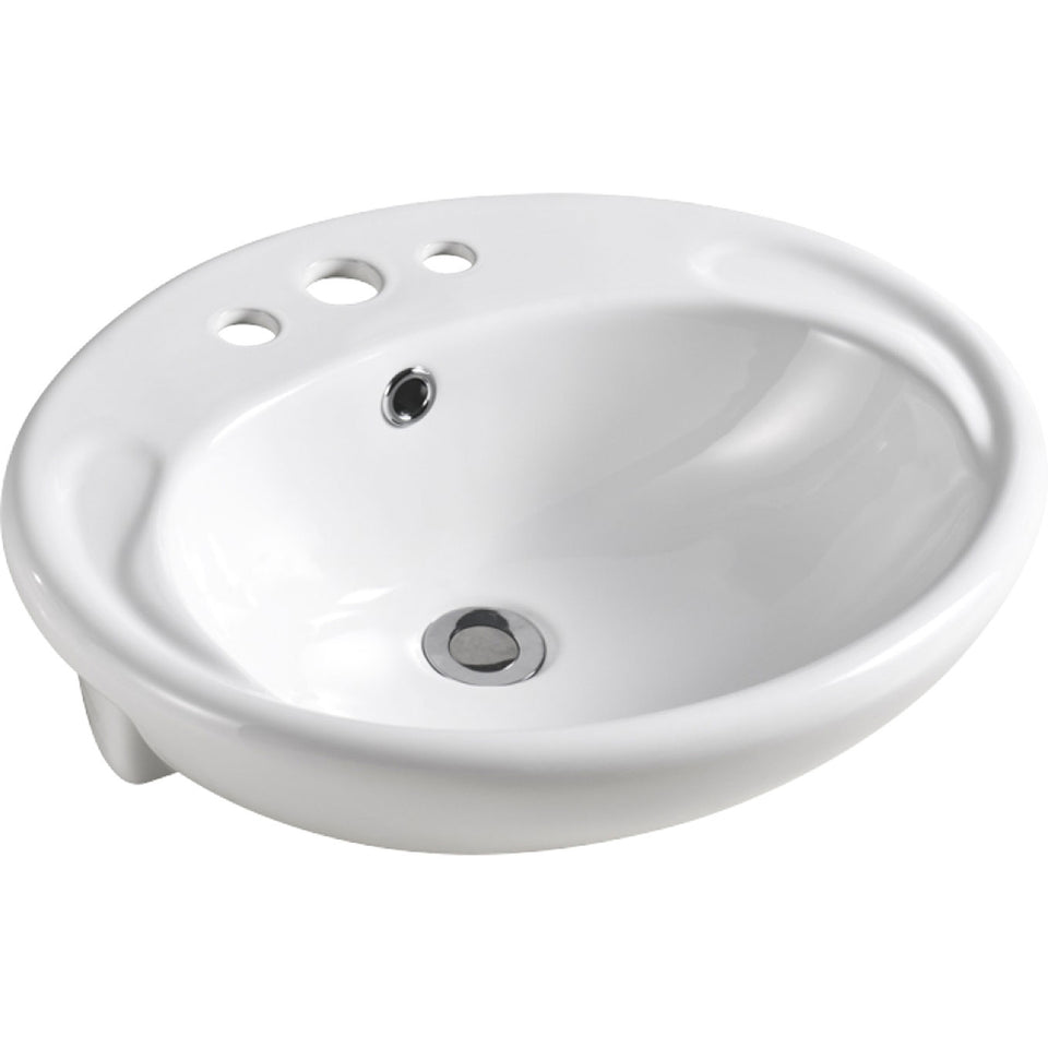 Fienza Micki Semi Reccessed Basin 3 TAP HOLE