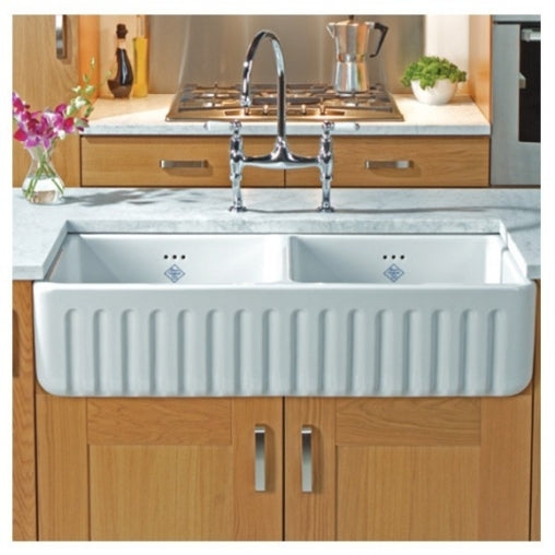 Shaws Ribchester 800 Classic Double Bowl Fluted Front Sink L795xD465xH234mm