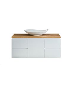 Marquis - Riviera9S 1200mm Wall Mounted Vanity with Timber Top &amp; Single Basin