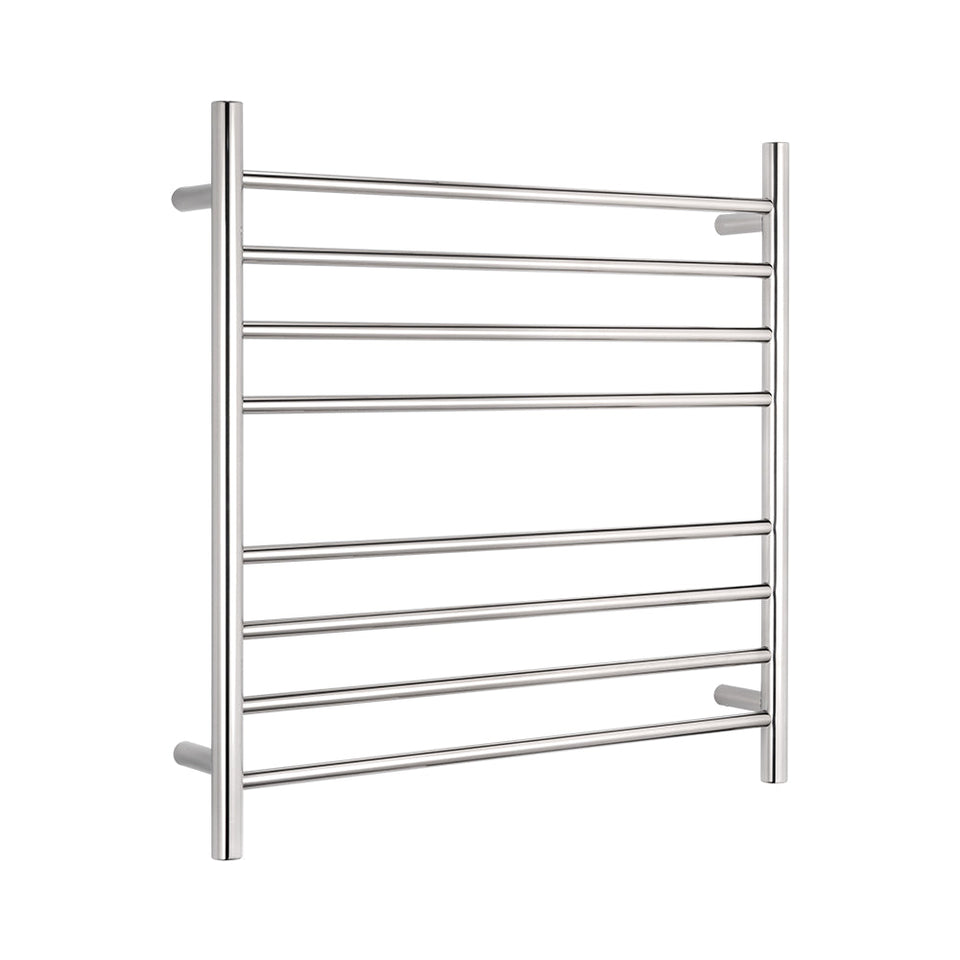 Radiant Heated Round Ladder - Mirror Polished / 750x750mm / Bottom Left (RTR06LEFT)
