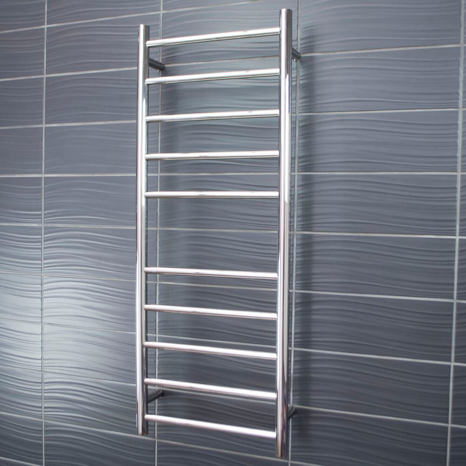 Radiant Low Voltage Heated Round Ladder 430 x 1100 mm Mirror Polished (12V-RTR430) 2