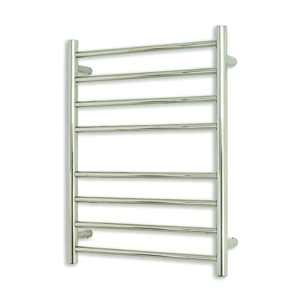 Radiant Heated Round Ladder - Mirror Polished / 530x700mm / Bottom Left (RTR530LEFT)