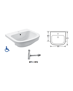 Gemini Industries - Life Assist Disabled Semi Recessed Basin with Bottle Trap