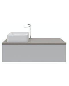 Rifco - Sleek Single Drawer Wall Hung Vanity Ceasarstone Top with Above Counter Ceramic Basin