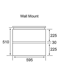 Marquis - Riviera1 600mm Wall Mounted Vanity with Timber Top &amp; Single Basin