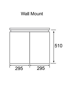 Marquis - Riviera2 600mm Wall Mounted Vanity with Timber Top &amp; Single Basin