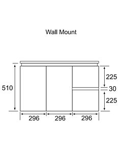 Marquis - Riviera6 900mm Wall Mounted Vanity with Timber Top &amp; Single Basin
