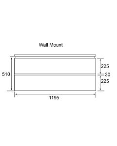 Marquis - Riviera8S 1200mm Wall Mounted Vanity with Timber Top &amp; Single Basin