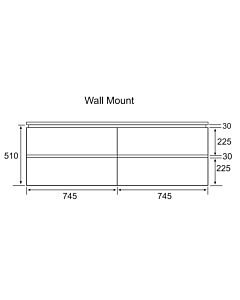 Marquis - Riviera13 1500mm Wall Mounted Vanity with Timber Top &amp; Double Basin