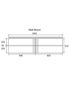Marquis - Riviera15 1800mm Wall Mounted Vanity with Timber Top &amp; Single Basin