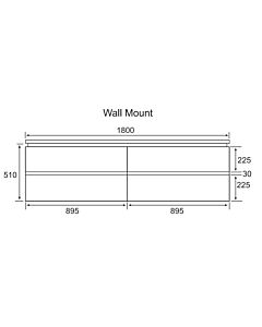 Marquis - Riviera17 1800mm Wall Mounted Vanity with Timber Top &amp; Double Basin