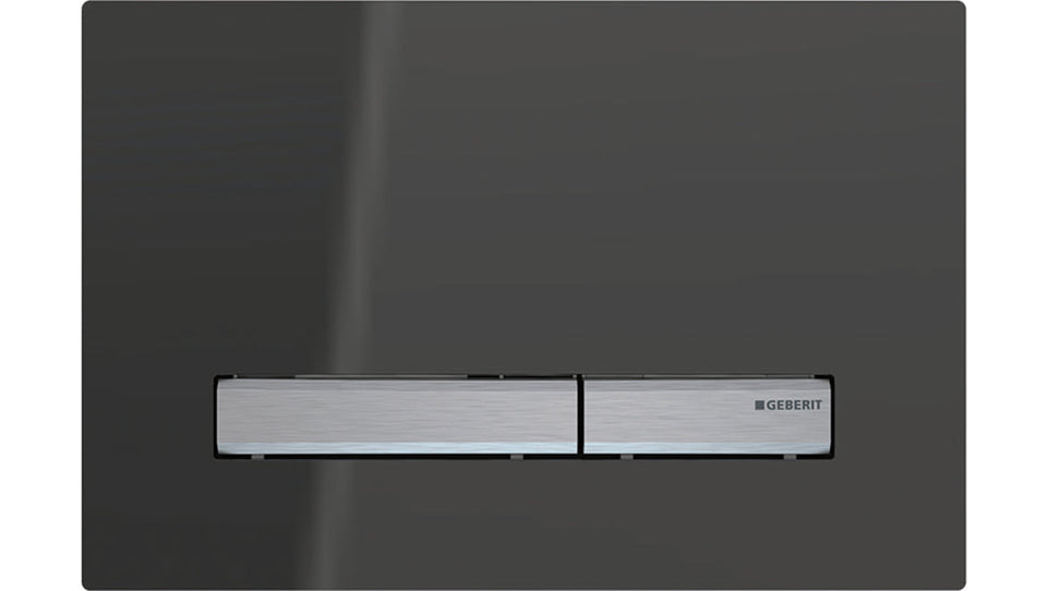 Geberit Toilet Cistern Push Plate Wall Button Smoke Reflective Glass Surface Sigma50SD
